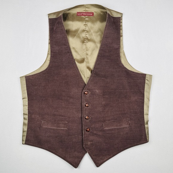 Levi's Other - Vintage Levi's Menswear Corduroy Vest Brown Western Ranchwear Large